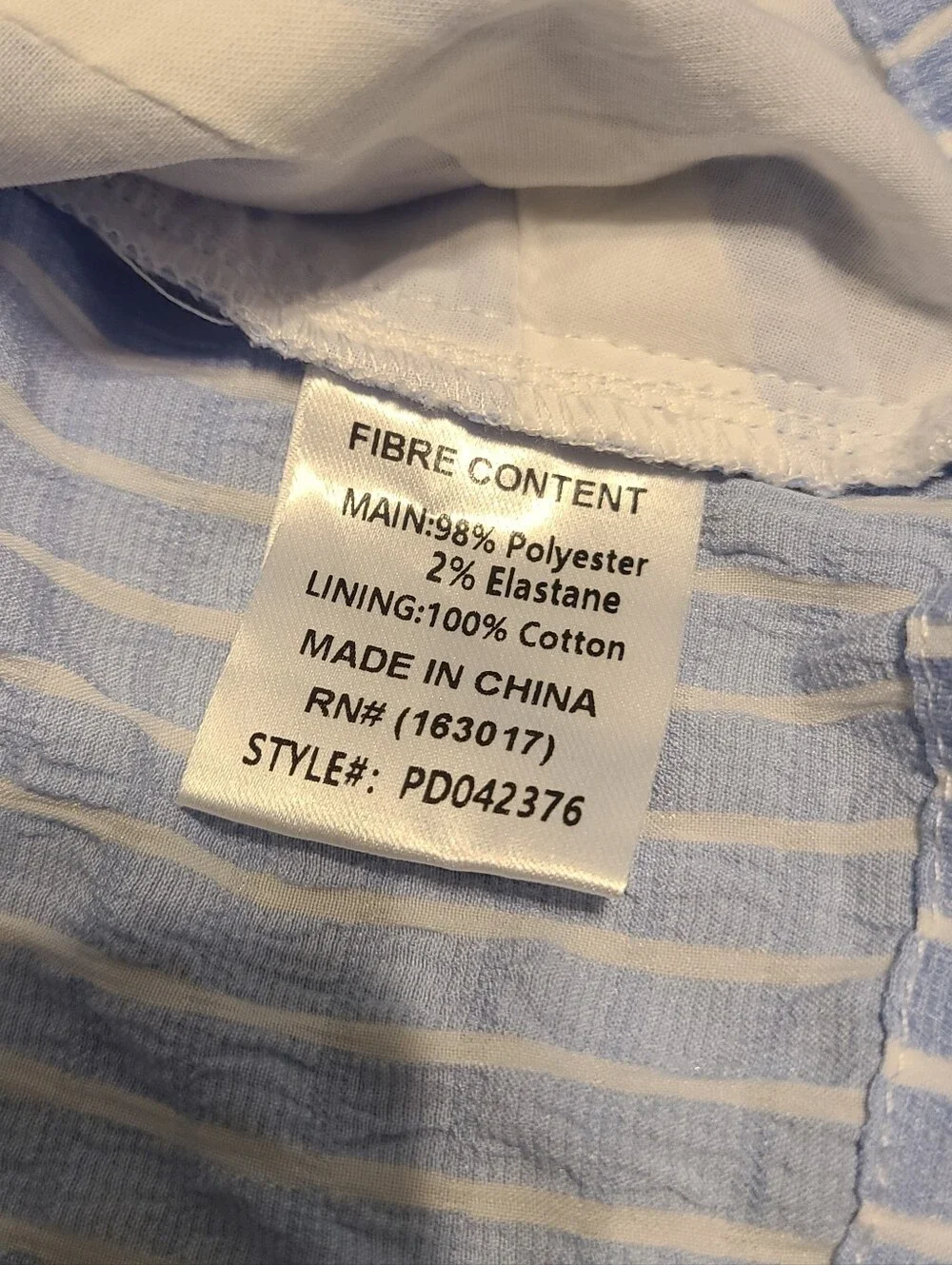 Princess Polly Blue And White Stripe Top With Front Ties Size 4